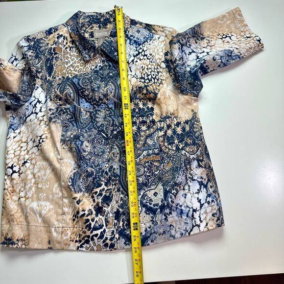 Chico's Women's Large (Vanity 2) Boho Lightweight 3/4 Sleeve Jacket Stretch - Picture 8 of 9